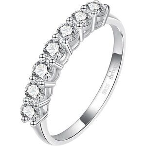 Women Engagement Rings Stone Moissanite Diamond Promise  18K Gold